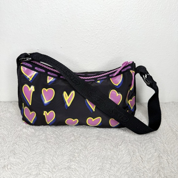 Lesportsac Handbags - Le Sportsac x Alber Elbaz Mini Handbag Black Pink Heart Twee Purse